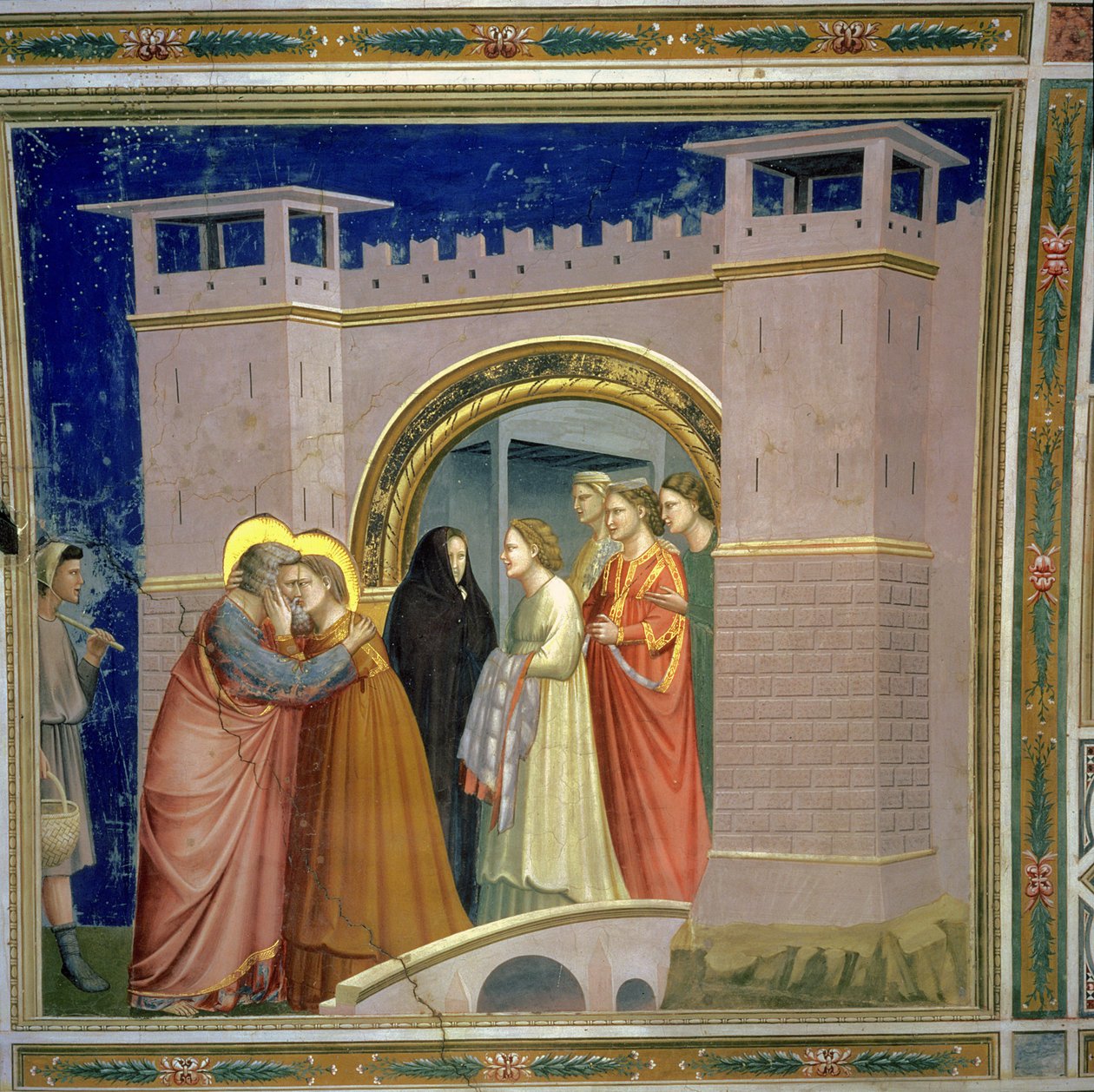 De ontmoeting bij de Gouden Poort, ca. 1305 door Giotto di Bondone