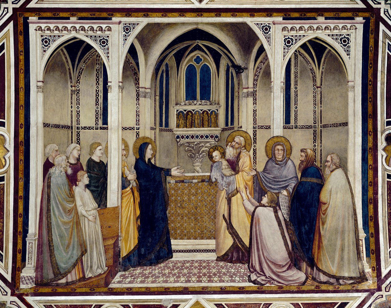 Presentatie in de tempel door Giotto (c.1266 1337)
