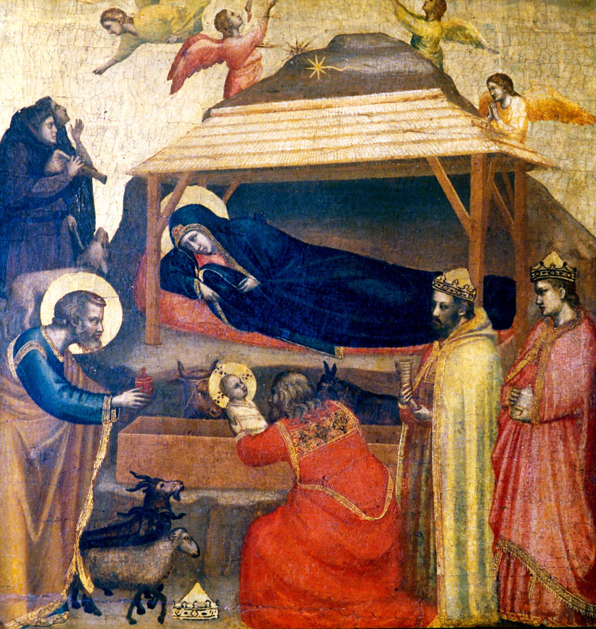 De Driekoningen, c1230 door Giotto di Bondone