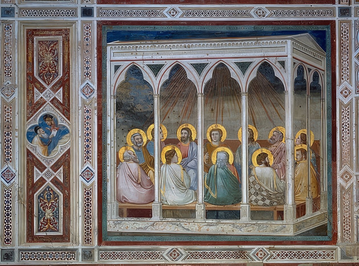 Pinksteren door Giotto di Bondone