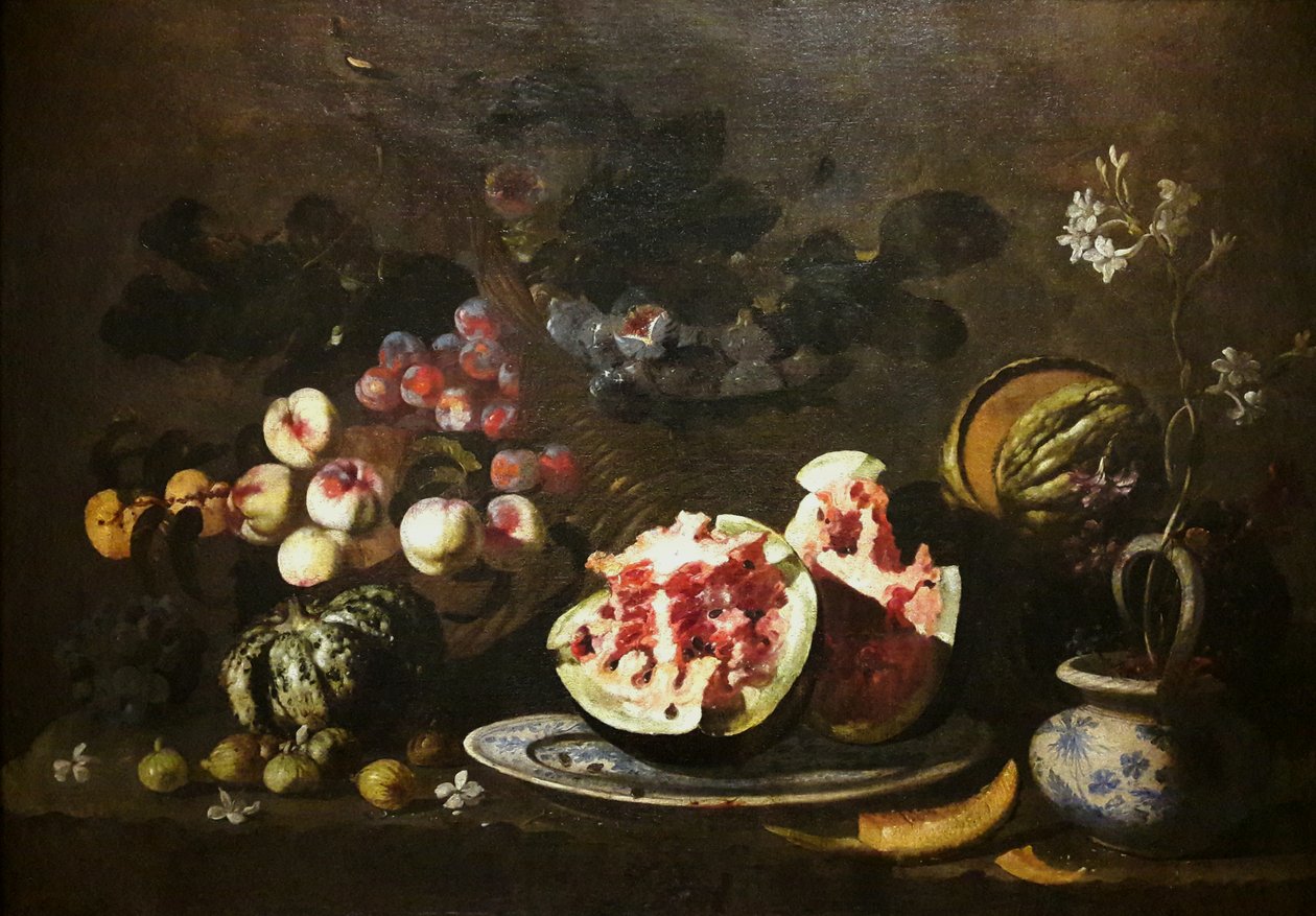 Stilleven met fruit door Giovanni Battista Ruoppolo or Ruopolo
