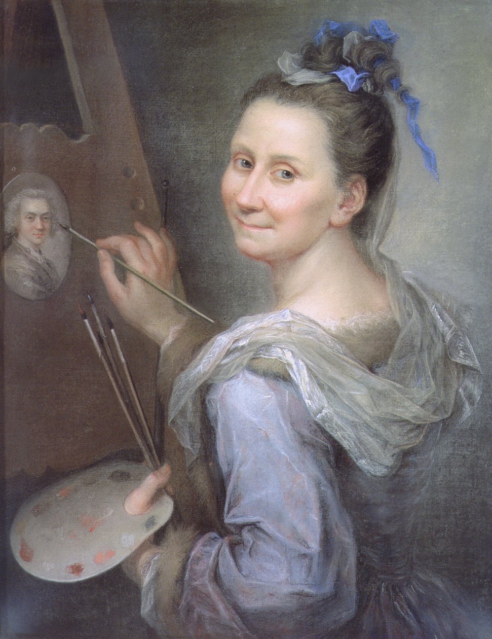 Zelfportret, c.1720 door Giovanna Fratellini