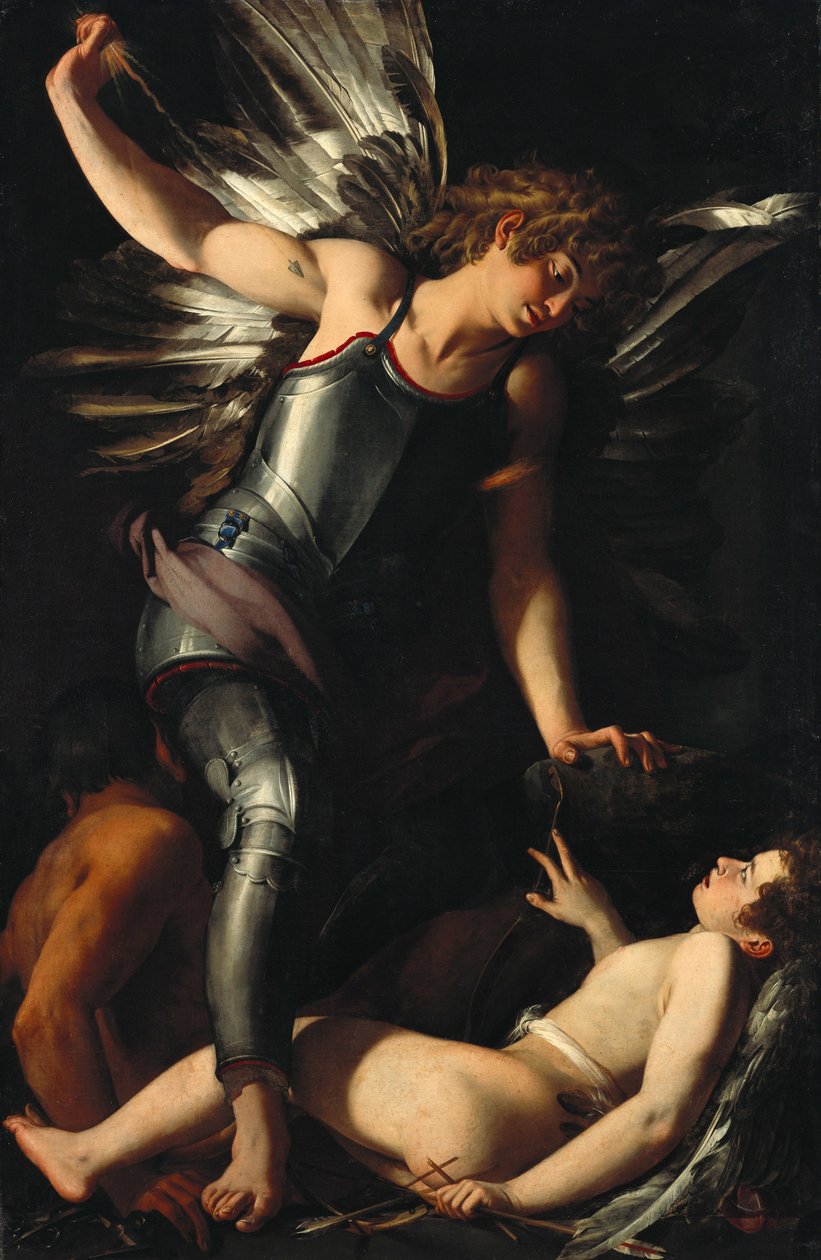 De goddelijke Eros verslaat de aardse Eros door Giovanni Baglione