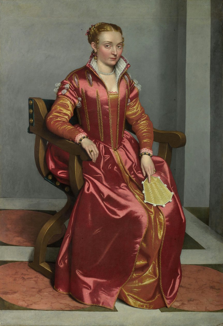 Portret van een Dame, c.1555-60 door Giovanni Battista Moroni