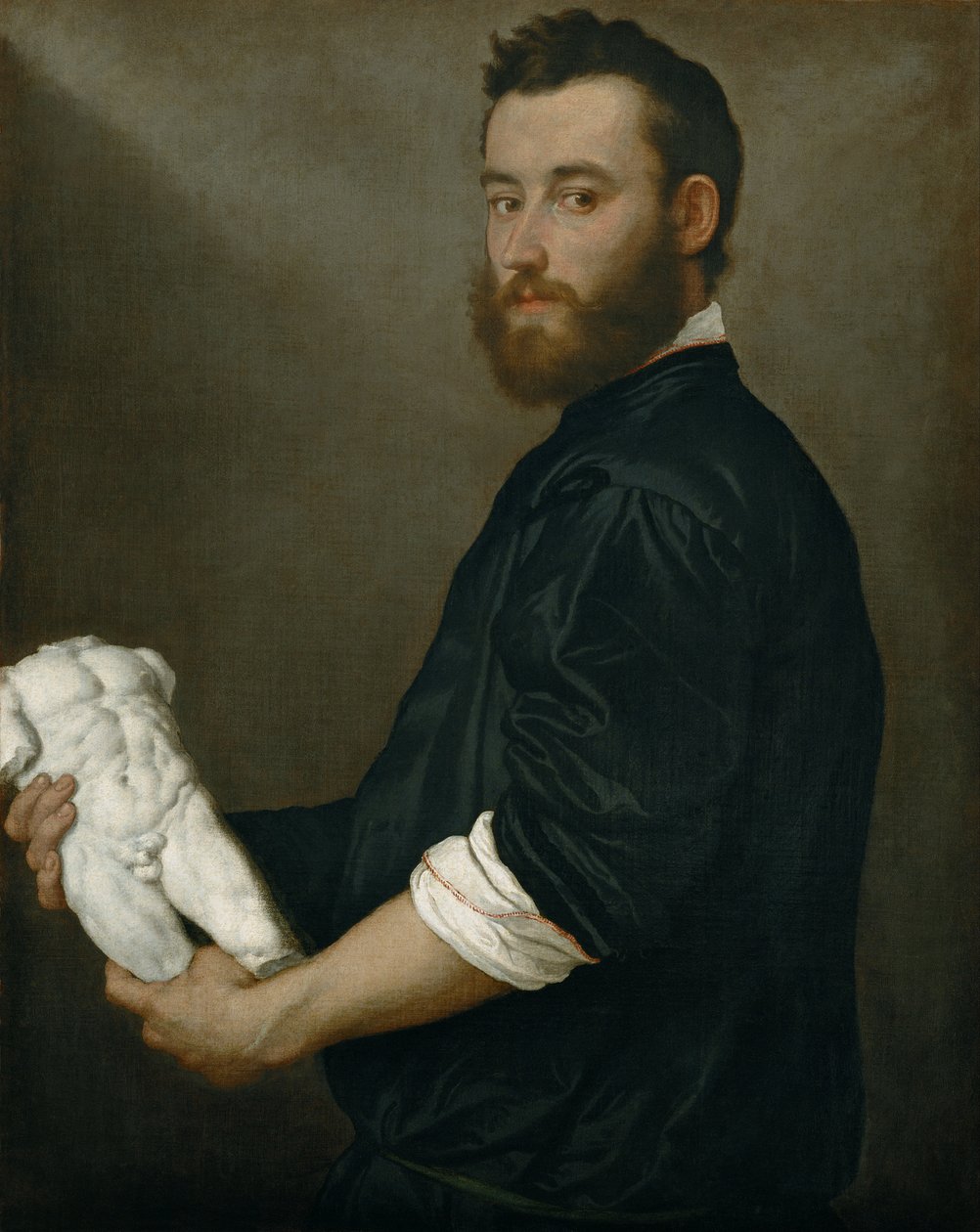 De beeldhouwer Alessandro Vittoria door Giovanni Battista Moroni