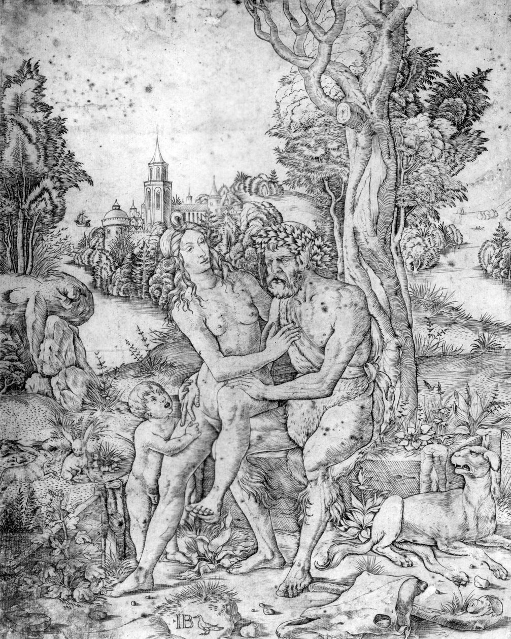 Een familie van faunen, c.1510 door Giovanni Battista Palumba