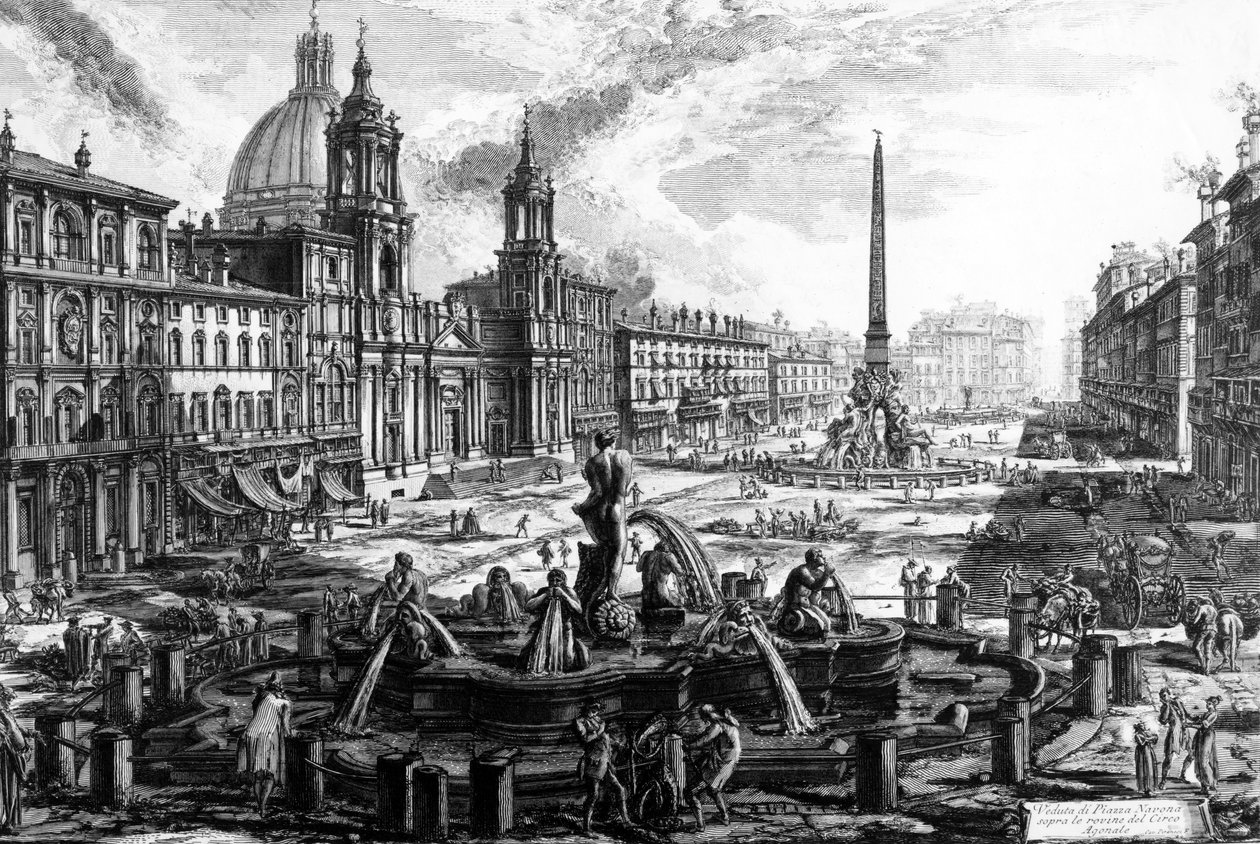 Uitzicht op de Piazza Navona, uit de 