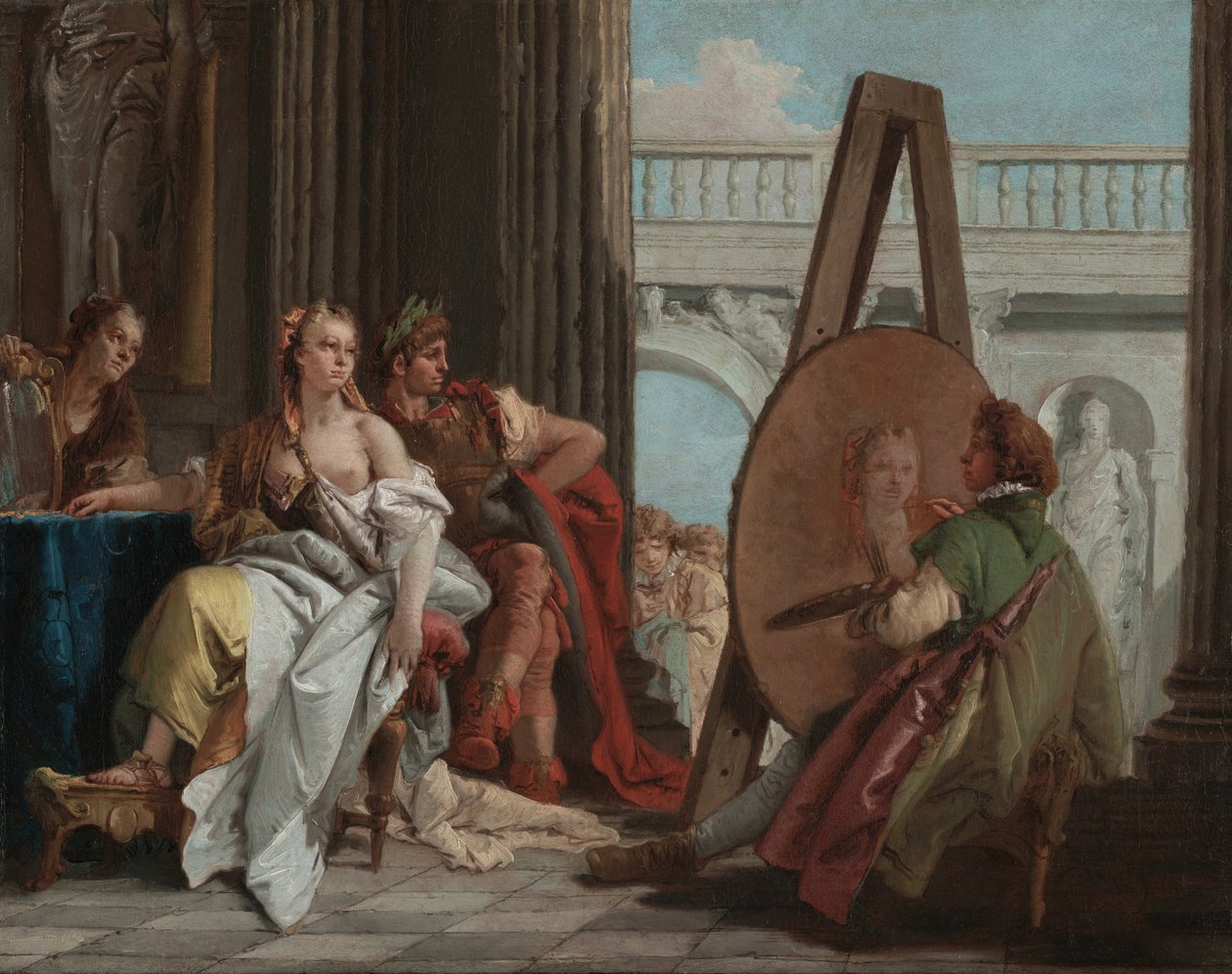 Alexander de Grote en Campaspe in de studio van Apelles door Giovanni Battista Tiepolo