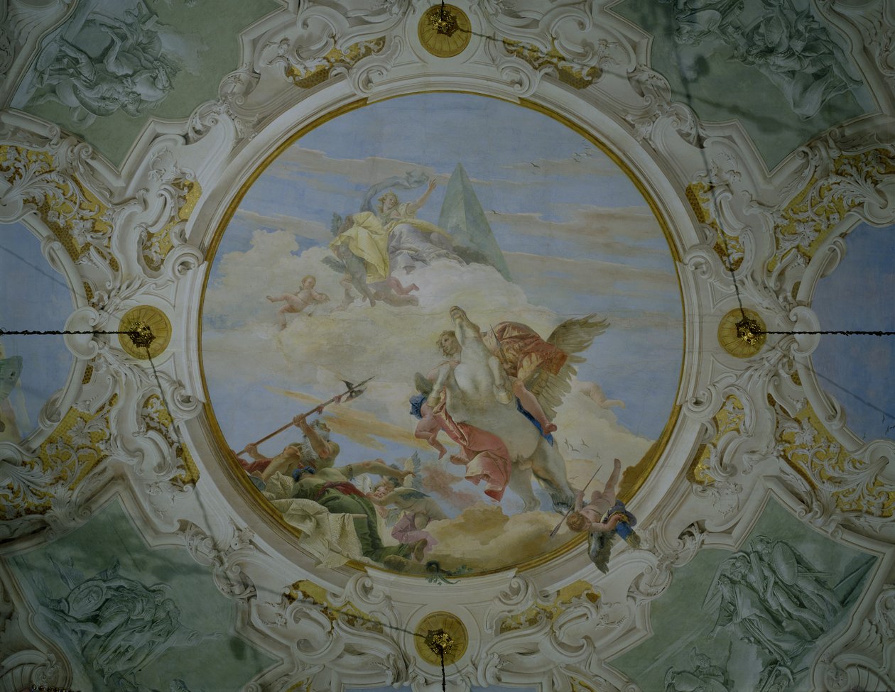 Bellerophon Rijdend op Pegasus, c.1746-47 door Giovanni Battista Tiepolo