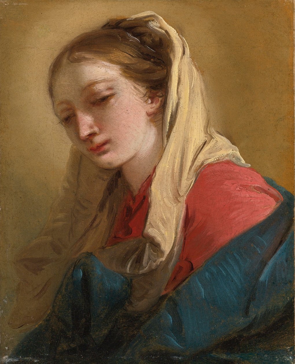 Maria Magdalena gesluierd in wit door Giovanni Battista Tiepolo