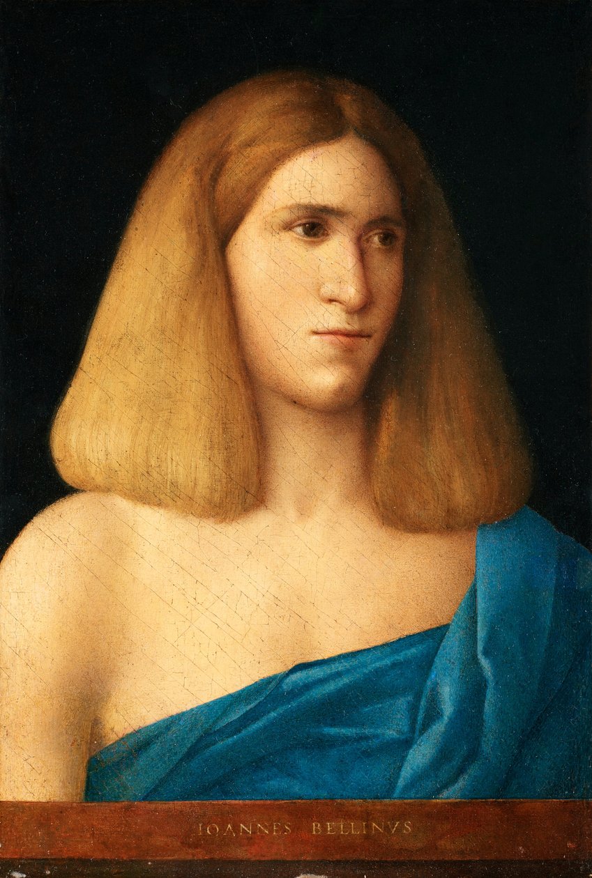 Portret van een jonge man door Giovanni Bellini