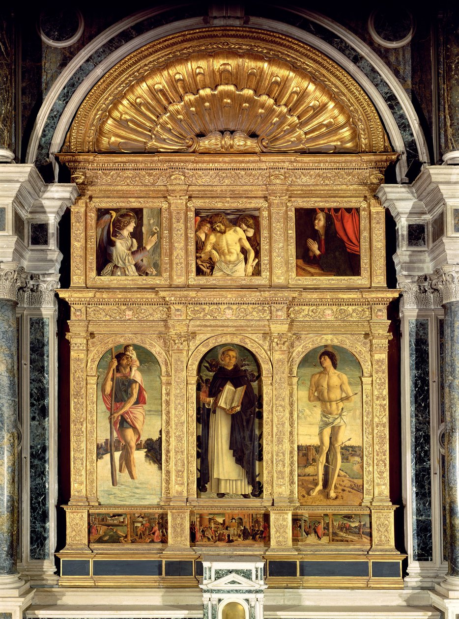 St. Vincent Ferrer altaarstuk, c.1465 (polyptiek) door Giovanni Bellini