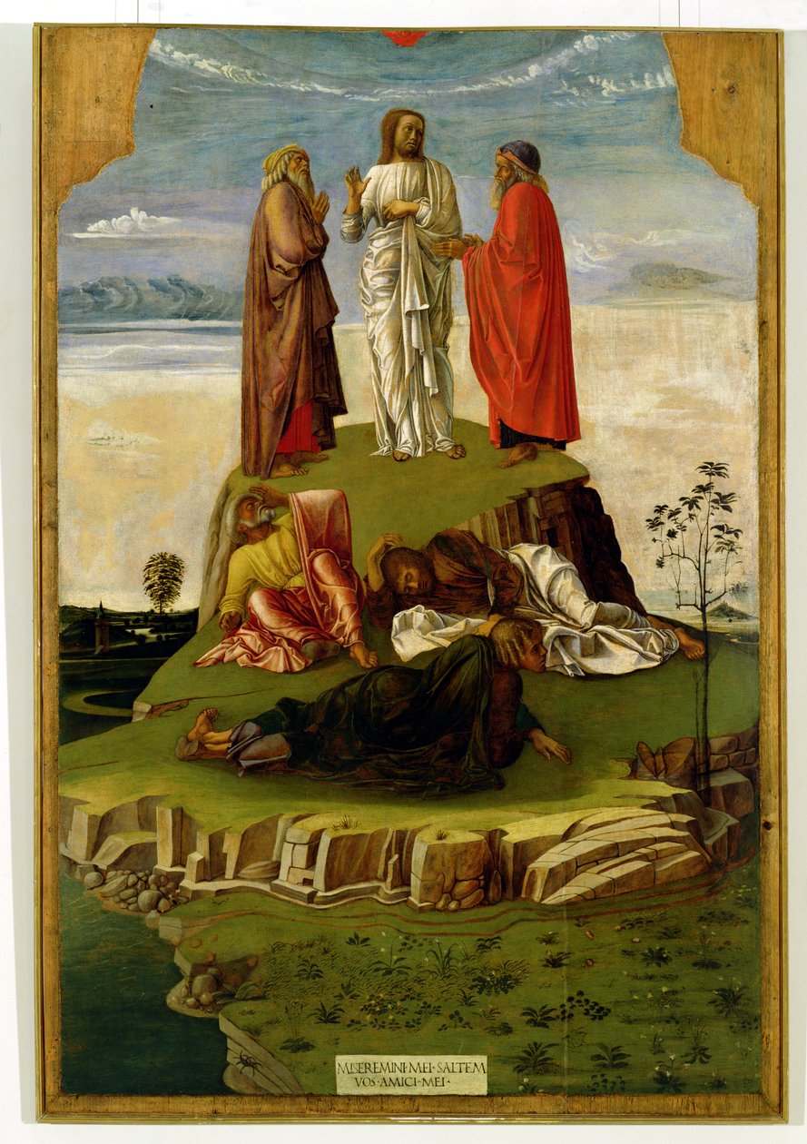 Transfiguratie van Christus op de berg Tabor, 1455-60 door Giovanni Bellini