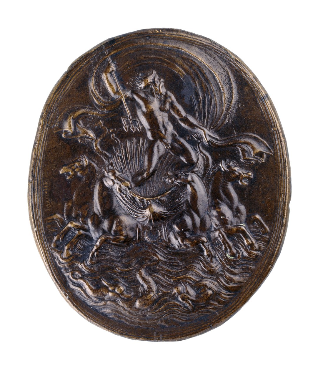 Neptunus in zijn Wagen (Quos Ego), ca. 1530-1540 door Giovanni Bernardi