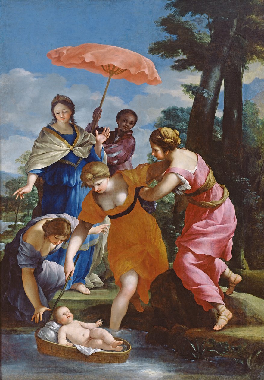 Mozes gered uit het water, c.1655-57 door Giovanni Francesco Romanelli