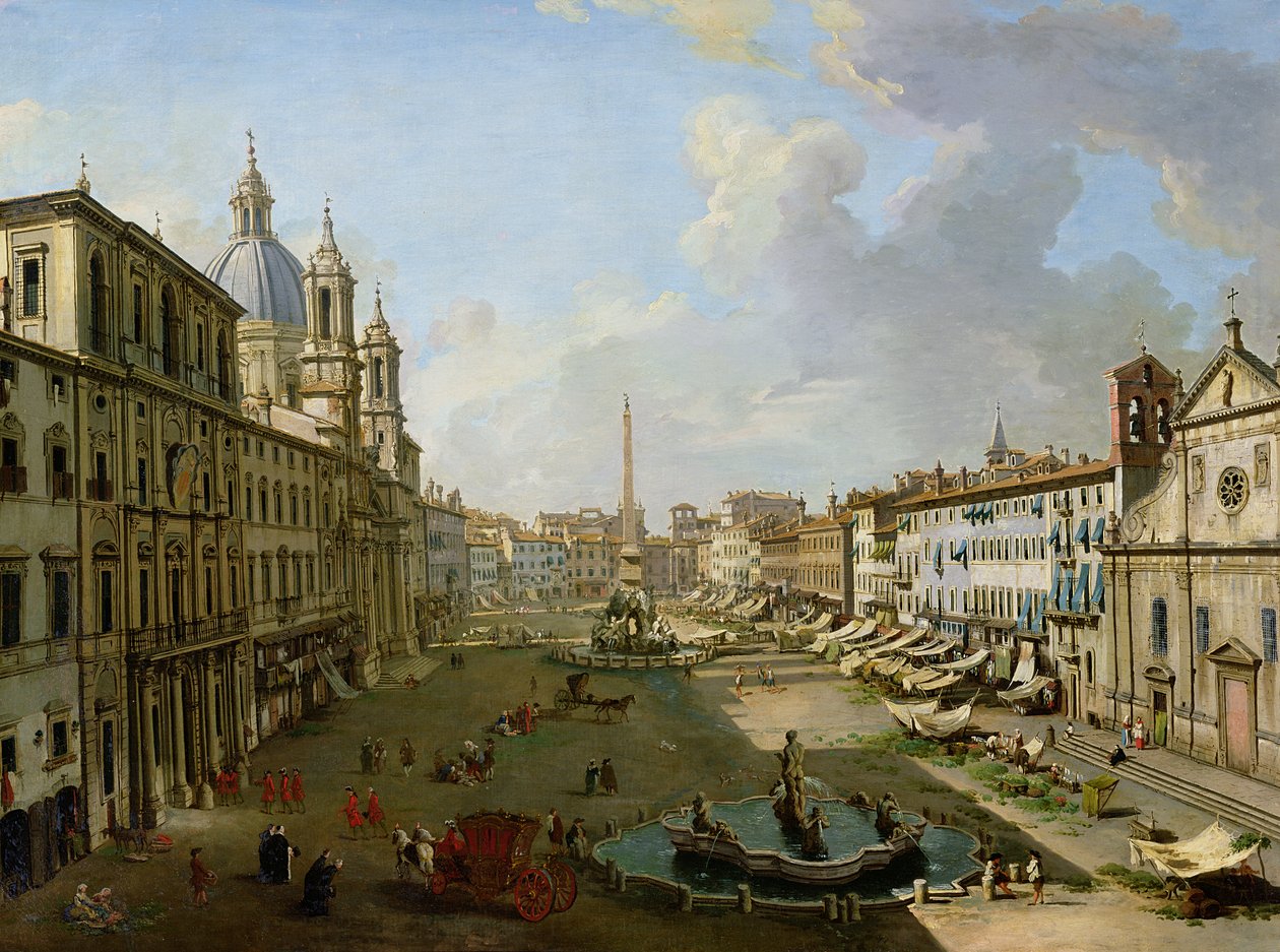 De Piazza Navona in Rome door Giovanni Paolo Pannini