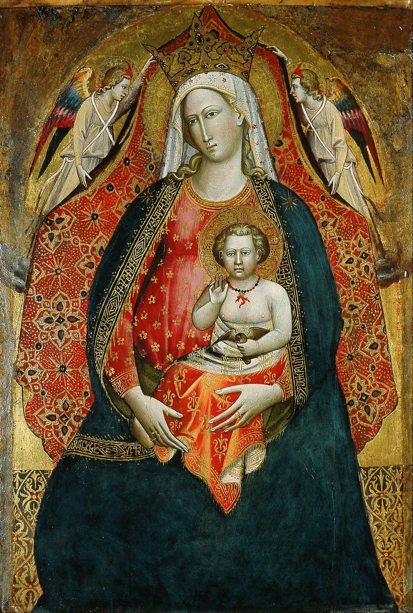 Madonna en kind met engelen door Giovanni di Marco