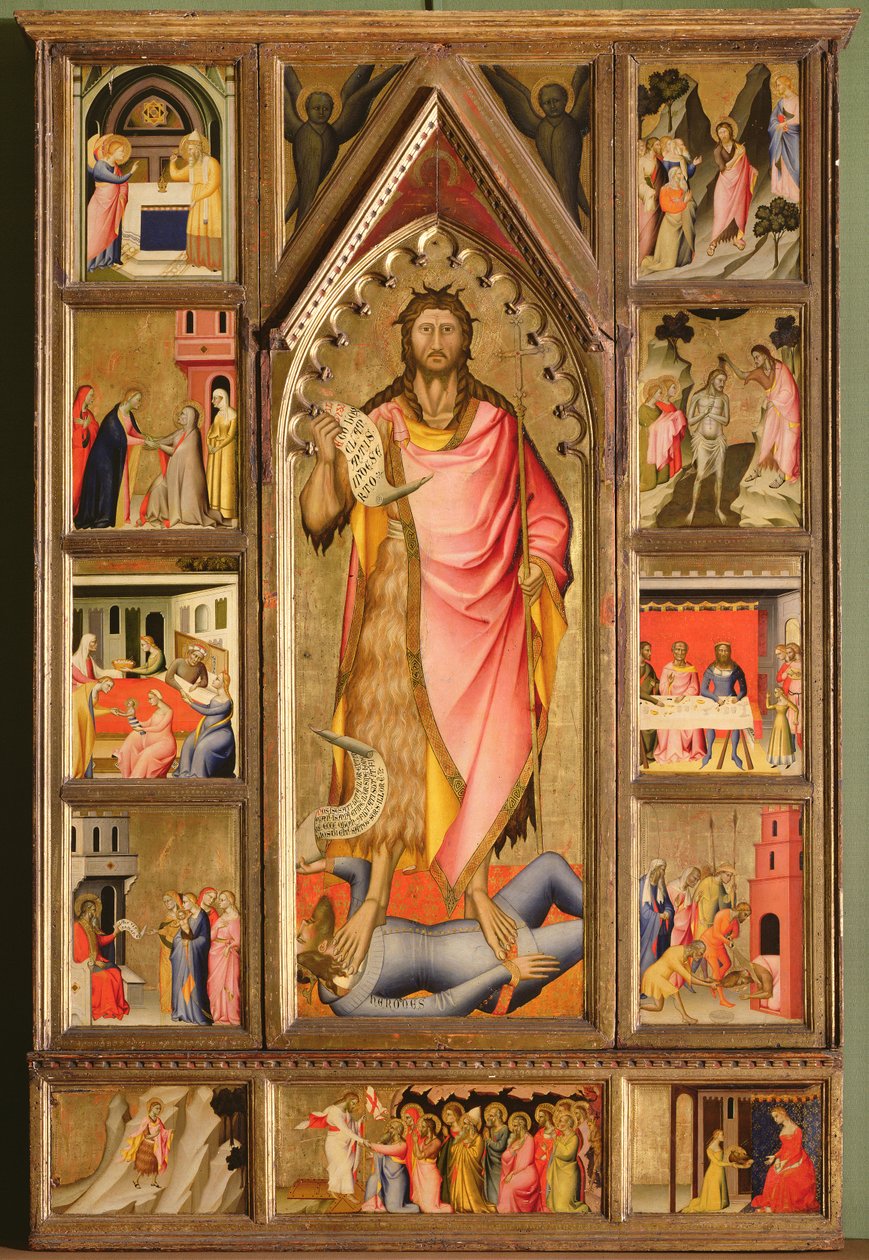 St. Johannes de Doper en scènes uit zijn leven (polyptiek) door Giovanni di Niccolo del Biondo