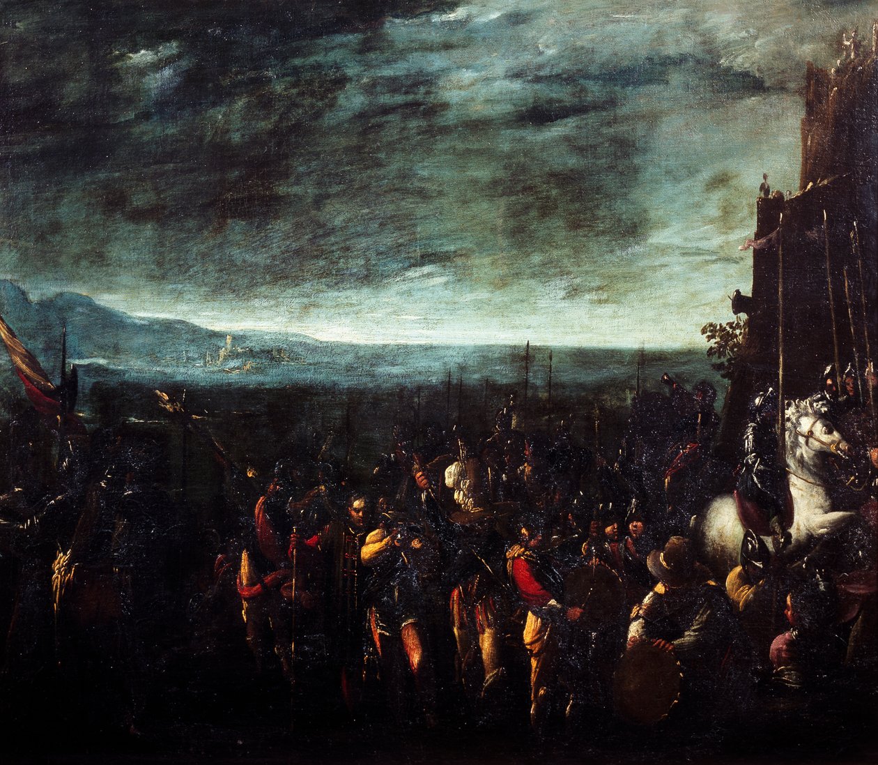 Marcherende soldaten door Giovanni Donducci