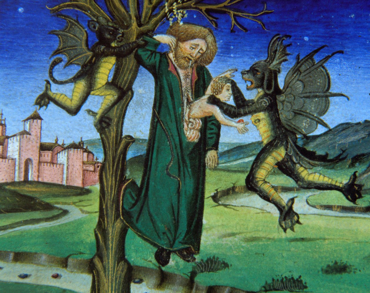 Opgehangen Judas, Bijbel Nieuwe Testament door Giovanni Ambrogio de Predis