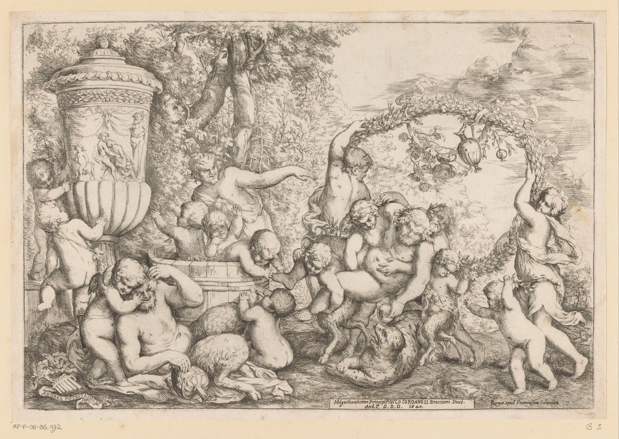 Bacchanaal met Silenus door Giovanni Andrea Podesta