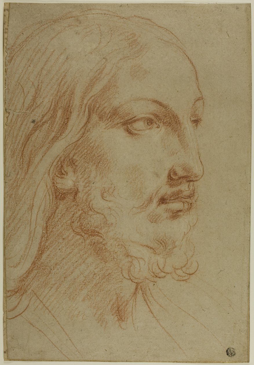 Hoofd van Christus door Giovanni Andrea Sirani