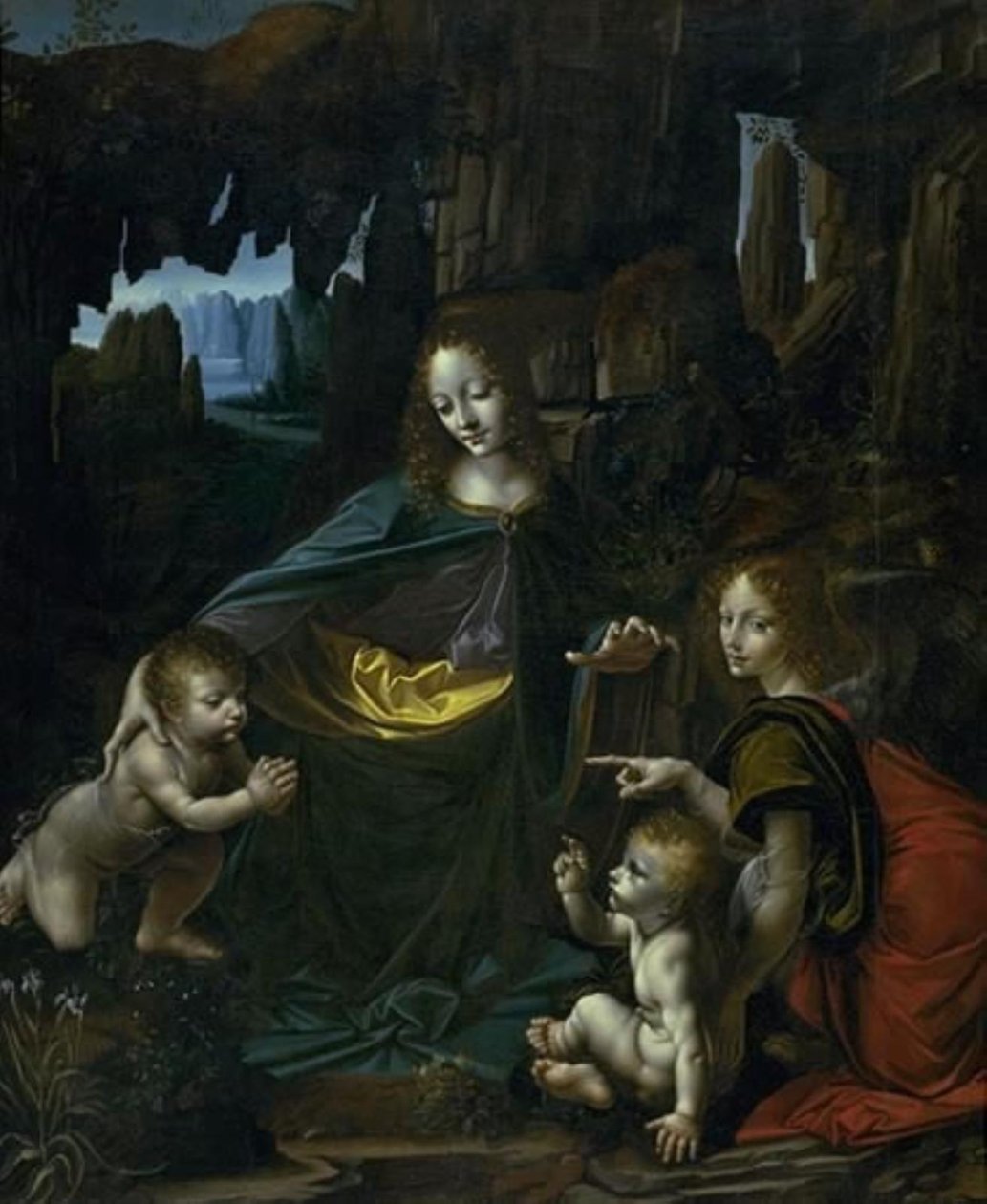 De Maagd van de Rotsen door Giovanni Antonio Boltraffio