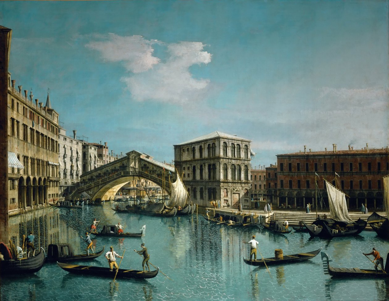 De Rialtobrug door Giovanni Antonio Canal