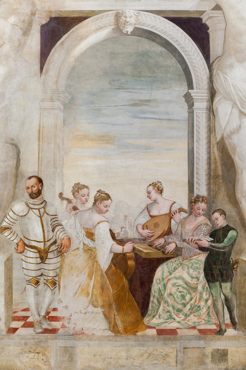 Het Concert, Hoofdzaal, ca. 1570 door Giovanni Antonio Fasolo