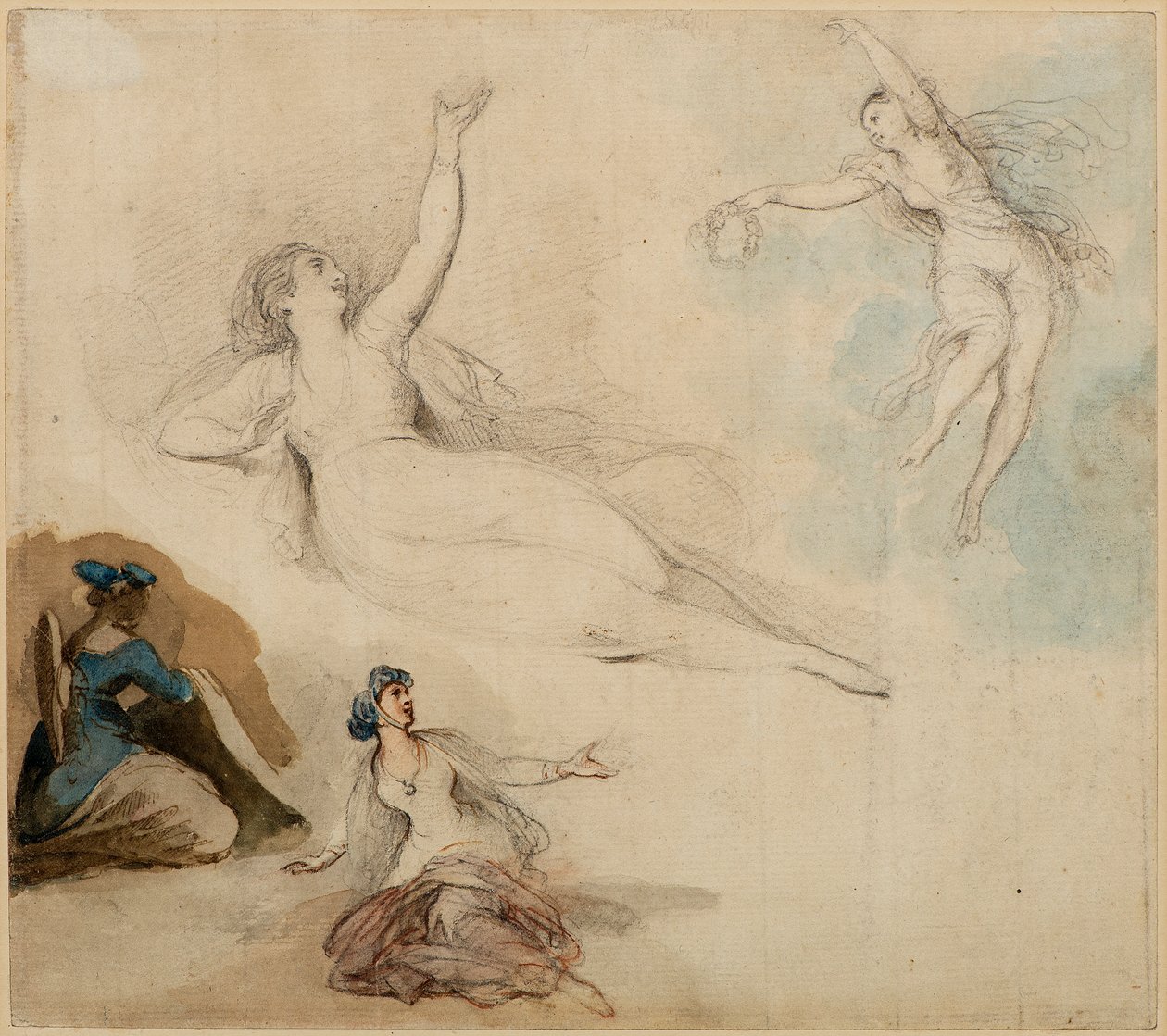 Figurenstudies door Giovanni Battista Cipriani