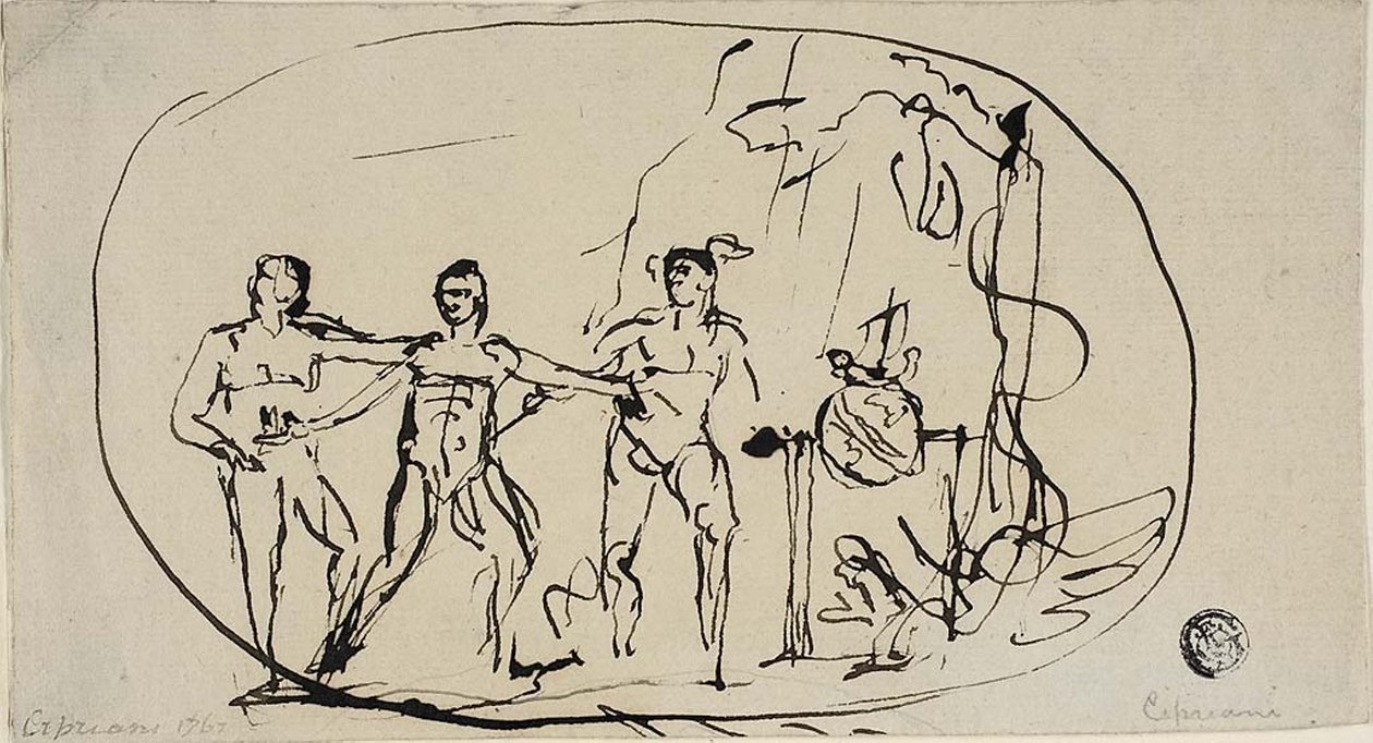 Drie Figuren door Giovanni Battista Cipriani
