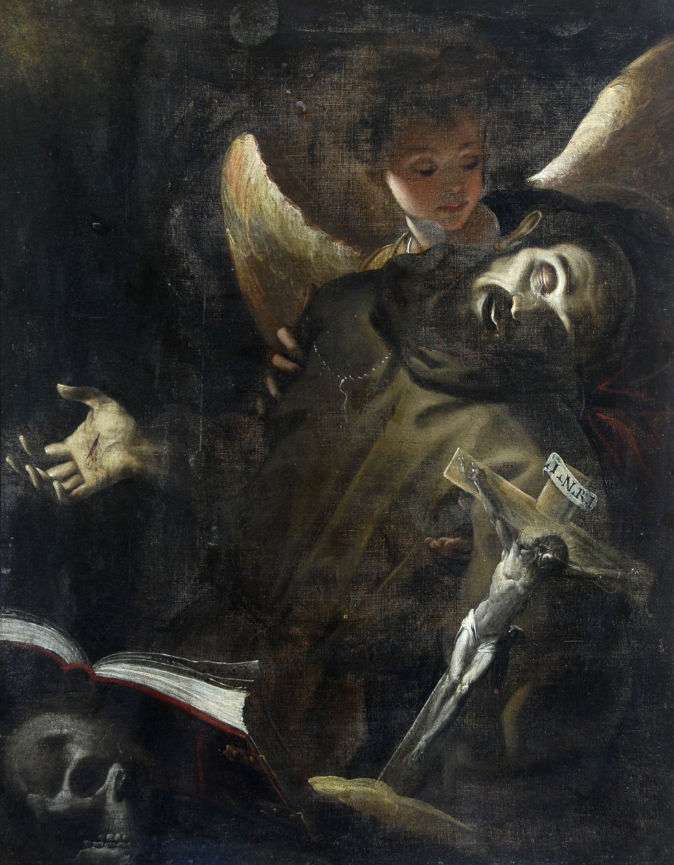 Sint Franciscus in extase, ca. 1598 door Giovanni Battista Crespi