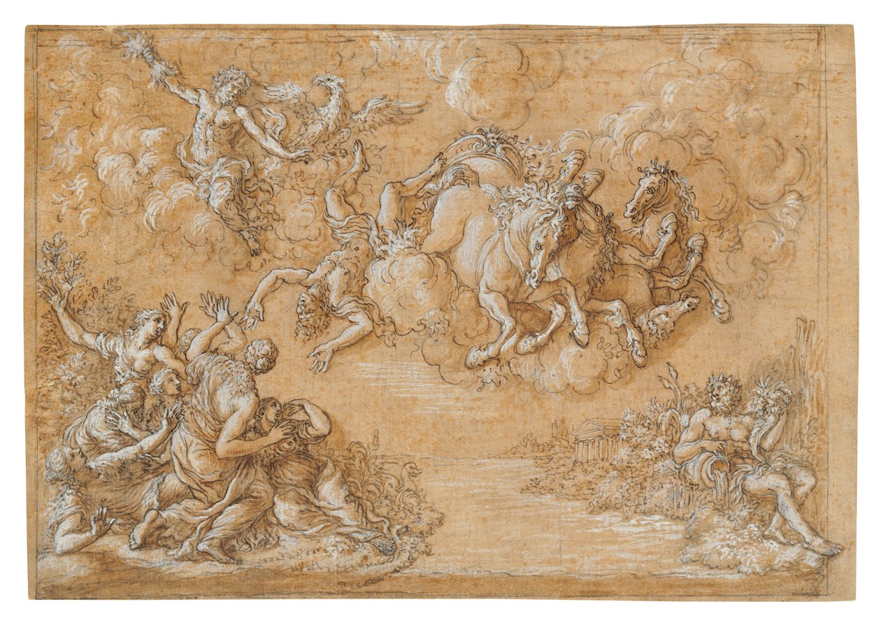 De val van Phaeton door Giovanni Battista Foggini