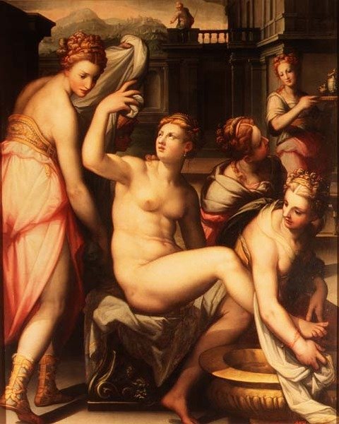 Bathseba in Bad door Giovanni Battista Naldini
