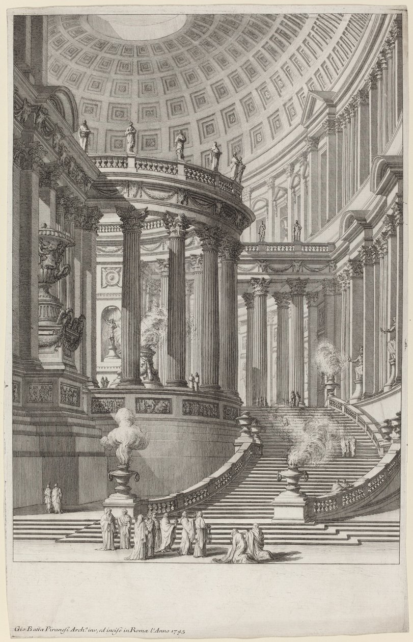 Oude tempel door Giovanni Battista Piranesi