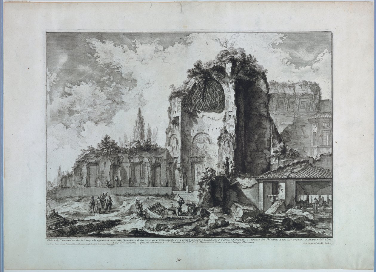 Tempel van Venus in Rome door Giovanni Battista Piranesi