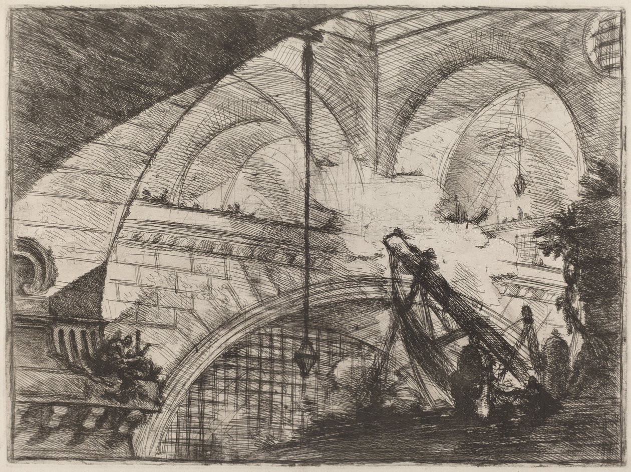 De boog met een schelpmotief door Giovanni Battista Piranesi