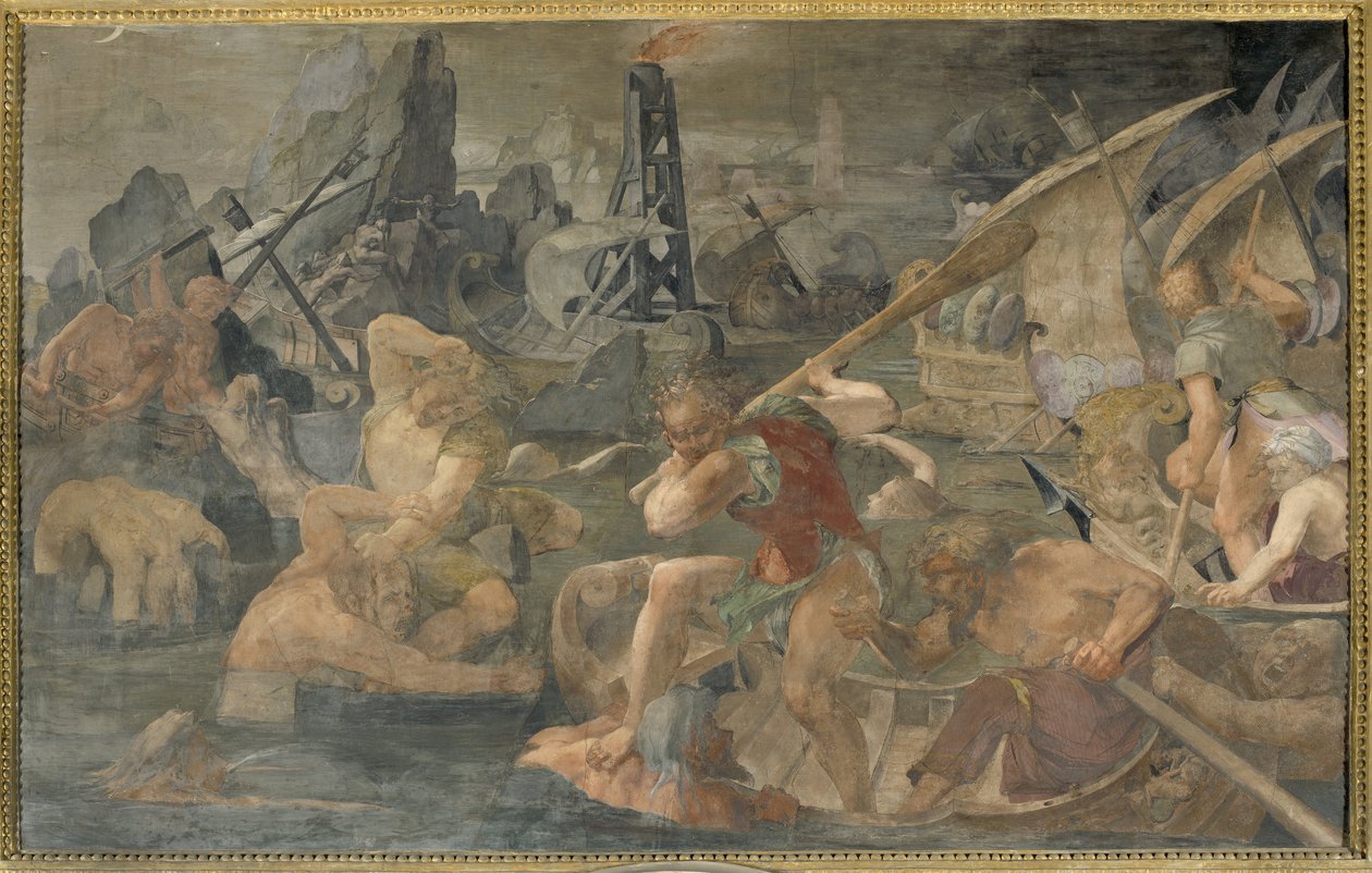Wraak van Nauplius door Giovanni Battista Rosso Fiorentino