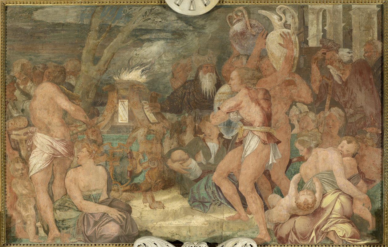 Het offer door Giovanni Battista Rosso Fiorentino