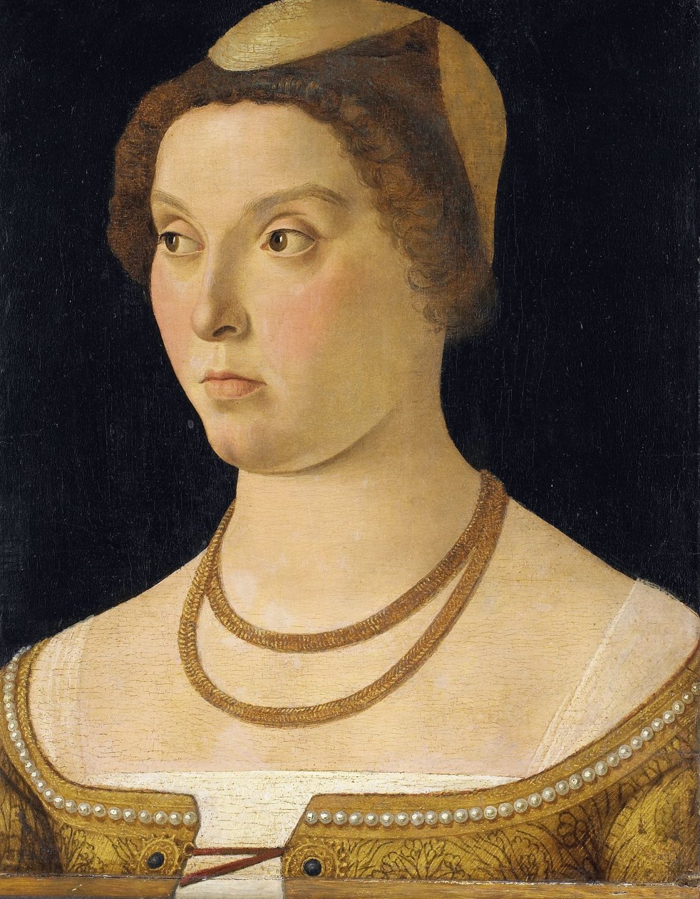 Portret van een Vrouw door Giovanni Bellini (circle of)