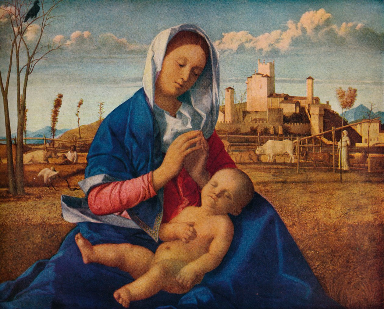 Madonna van de Weide, ca. 1500 door Giovanni Bellini