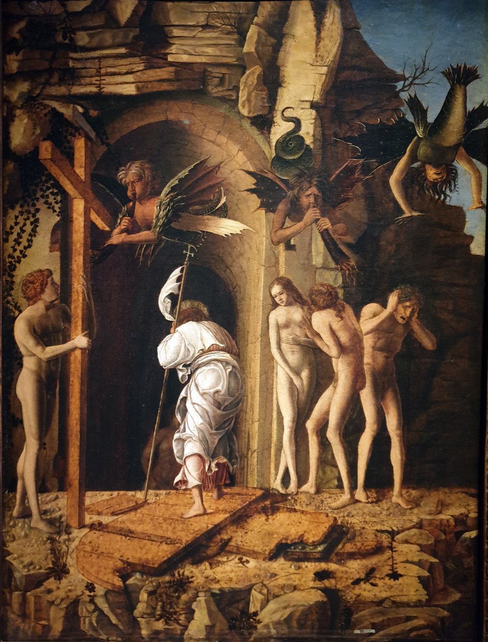 De afdaling van Christus in het voorgeborchte door Giovanni Bellini