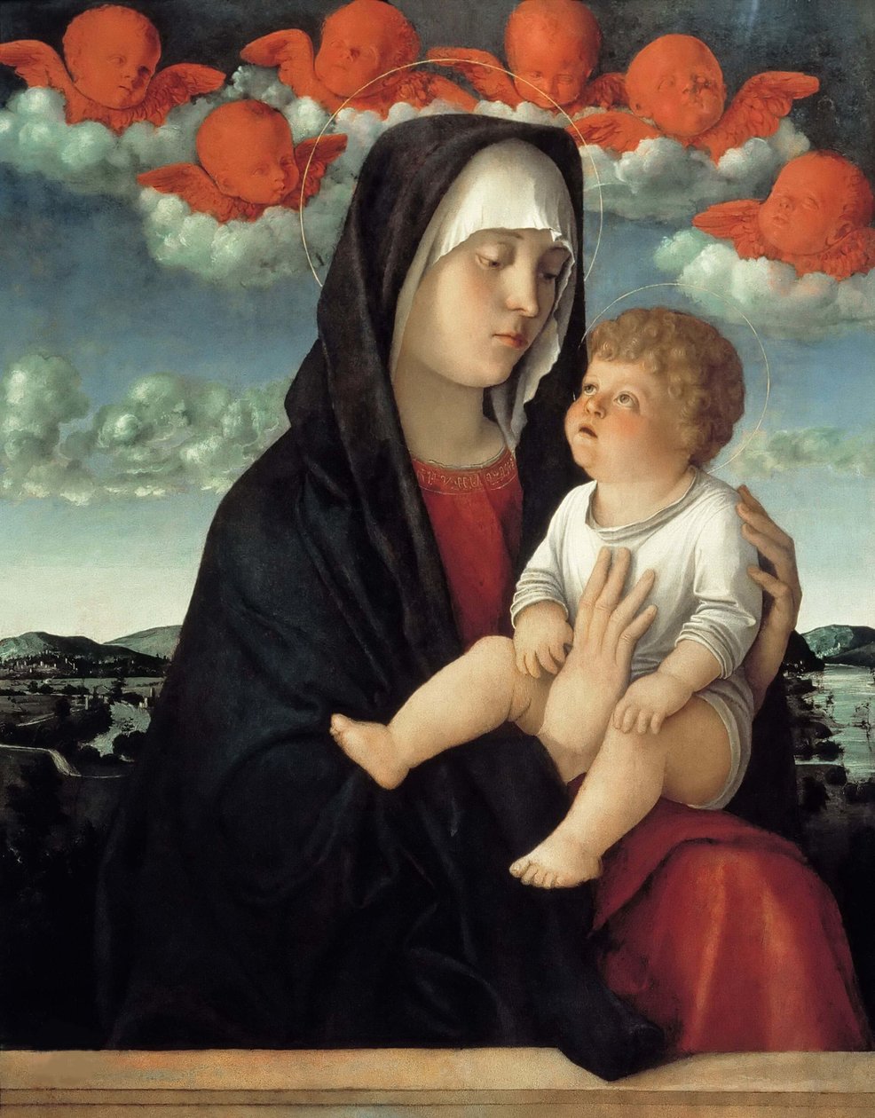 De Maagd en kind, ca. 1500 door Giovanni Bellini