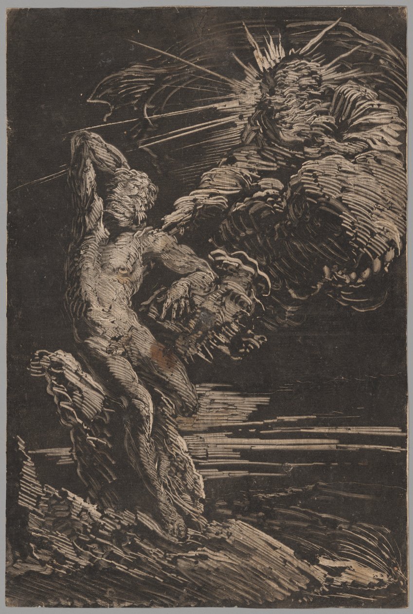 De schepping van Adam door Giovanni Benedetto Castiglione