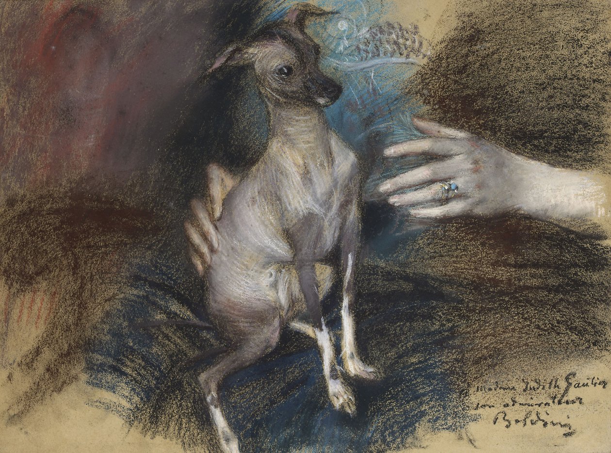 Elegante met Hond door Giovanni Boldini