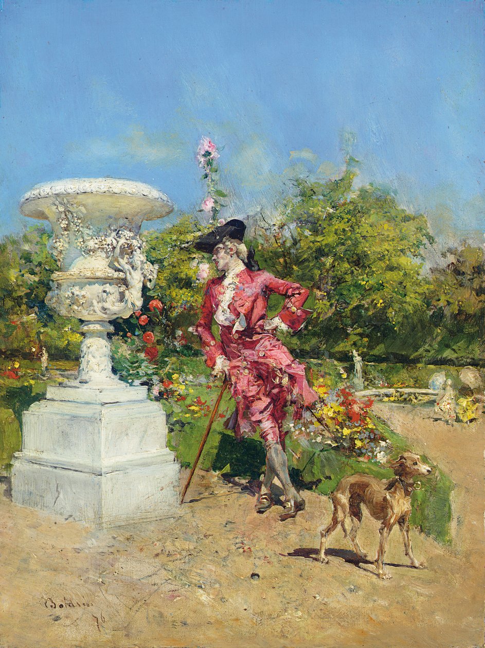 Il Marchesino à Versailles, 1876 door Giovanni Boldini