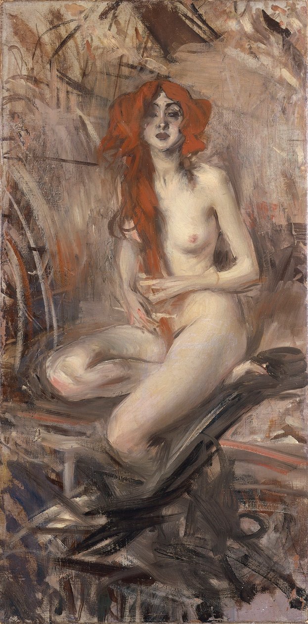 Italië, Jonge Naakt door Giovanni Boldini