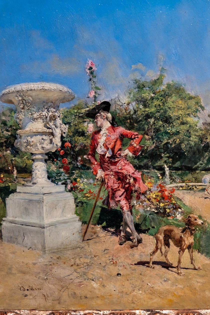 Jonge markies in Versailles (detail) door Giovanni Boldini