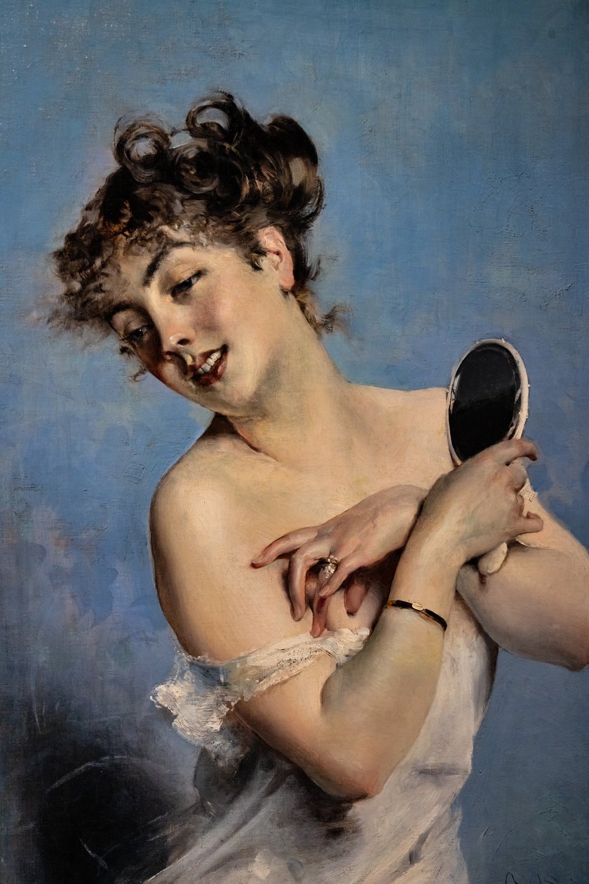 Jonge Vrouw in Dégagé (detail) door Giovanni Boldini