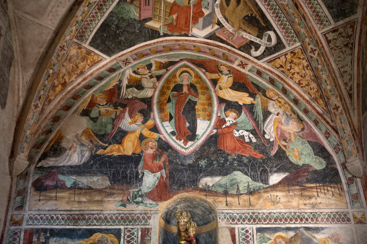 Hemelvaart, ca. 1492 (fresco) door Giovanni Canavesio